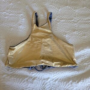MAAJI Gold and Blue Bra / Swim Top